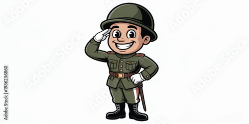 cartoon soldier and zombie characters holding guns in a fun illustrated style