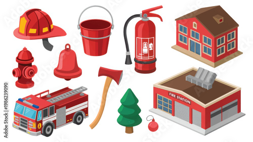 Fire safety emergency equipment pack fire extinguisher