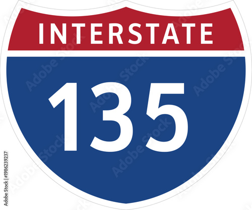 Foto I-135, Interstate 135 Highway System Design Sign Clipart Icon Transparent Backgr