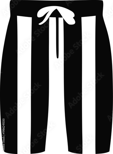 men’s swim shorts silhouette vector icon