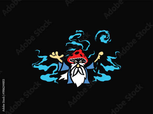 Mushroom Wizard with Magic Smoke.