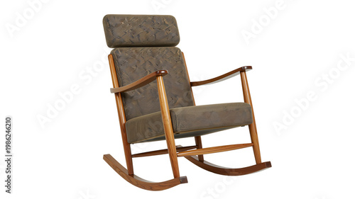 Wallpaper Mural Vintage Retro Rocking Chair in Clean and Modern Studio Setting Torontodigital.ca