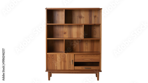 Retro Wooden Storage Shelf for Clean and Organized Studio Space