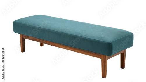 Wallpaper Mural Retro Minimalist Studio Bench with Wooden Legs in Clean Design Torontodigital.ca