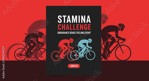 Stamina Challenge: Dynamic Road Cycling Event, Featuring Riders and Endurance Focus