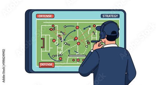 Strategy And Planning In Sports: A Coach Analyzing Tactics For Championship Success