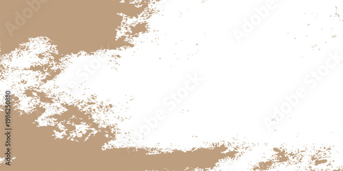 Abstract grunge floral background featuring brown aged paper texture with ink blots and a colorful paint splash pattern for an artistic old wall illustration