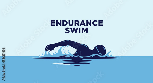 Swimming Endurance Concept Depicting Athleticism, Perseverance, And Sporty Competition