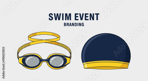 Swimming Event Branding: A Clean And Stylish Design For Aquatic Competitions