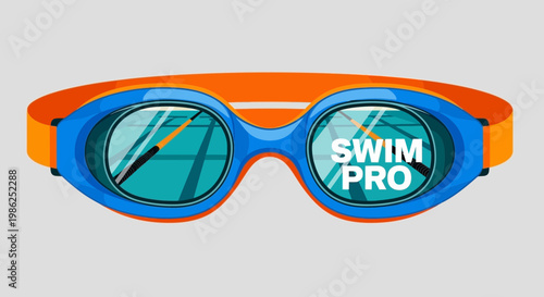 Swimming Goggles Illustrative Artwork For Professionals In Sports, Training, and Aquatic Activities