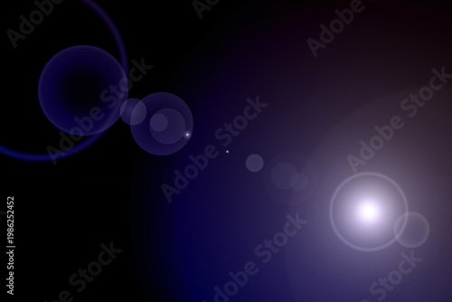 Bild auf Leinwand Collection de fonds abstraits colorés avec effet lens flare – lumières néon, cer