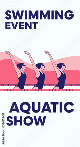 Synchronized Swimming Athletes Perform Graceful Routine In Pool