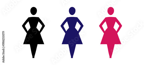 Female figures in different colors, representing diversity and equality