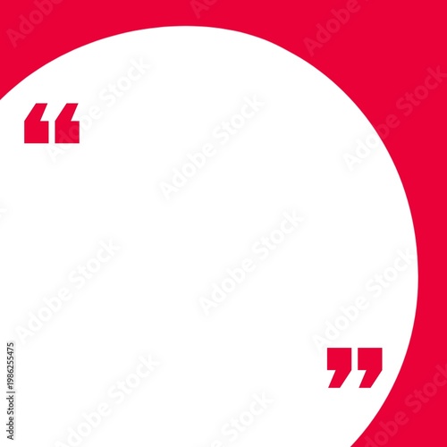 Blank graphic template icon with a white circle framed by a red background, commonly used for quotes or social media posts.