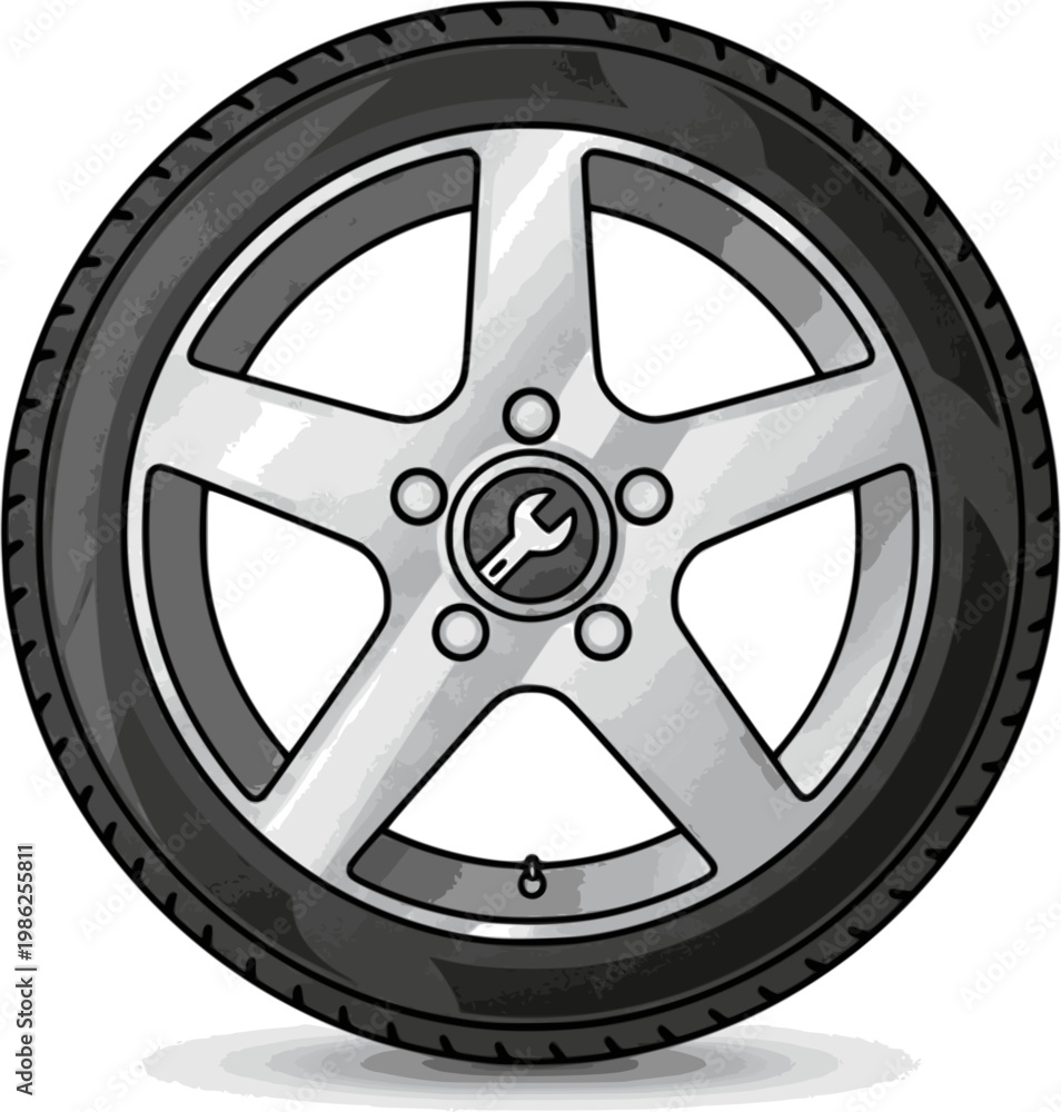 Fototapeta premium car wheels icon. Element of car repair for mobile concept and web apps. Detailed icon can be used for web and mobile. Premium icon 