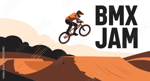 Thrilling BMX Action: A Vibrant Illustration of Bike Riders Performing Tricks In The Air