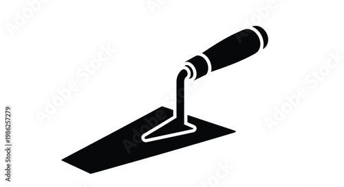 Simple black and white illustration of a pointing trowel tool