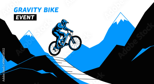Thrilling Gravity Bike Event Featuring Extreme Mountain Cycling Action