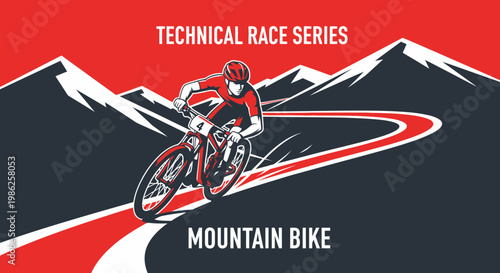 Thrilling Mountain Bike Race Through Snowy Peaks