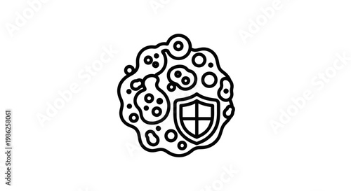 Immune System Shield Protecting Against Cancer Cells or Pathogens