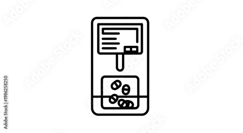 Pill Dispenser Icon: Medicine, Health, Pharmacy, Healthcare, Technology