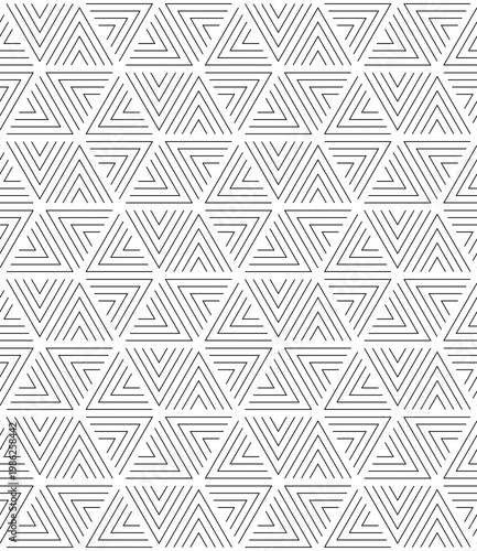 Vector seamless texture. Modern geometric background. Hexagon grid. 