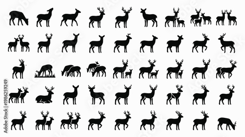 Minimalist animal silhouettes in varied designs and patterns
