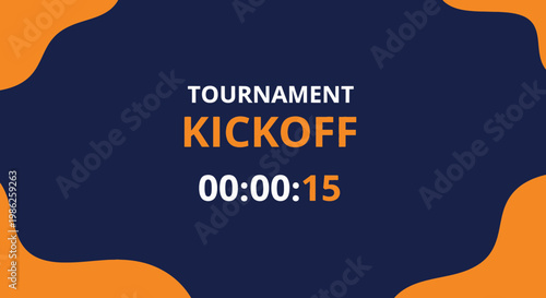 Tournament Kickoff Countdown Displayed With a Modern, Abstract, And Stylish Design