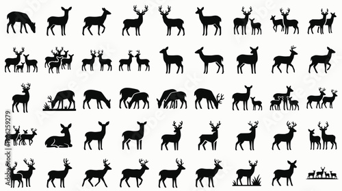 Minimalist animal silhouettes in varied designs and patterns
