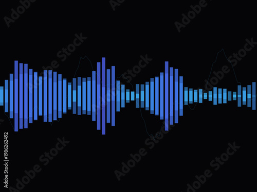 Music Frequency Sound Wave Audio Bar Design Backdrop
