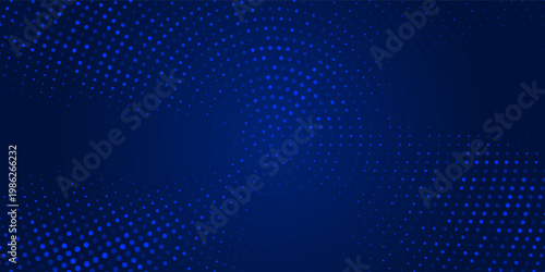 Blue gradient abstract background with pixel dots forming radial wave pattern, smooth transition dark blue to light blue. Eps10