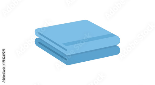 Stack of two blue towels