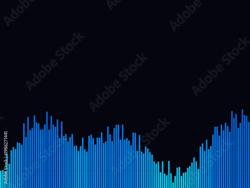 Audio Waveform Equalizer Bar Music Frequency Design