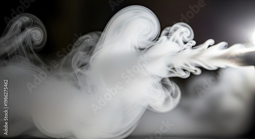 Abstract smoke formation against black background creative concepts