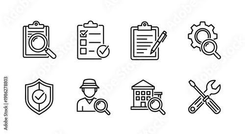 Various tools and objects with circular handles for gripping Vector