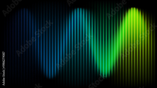 Fotografie Abstract rainbow sound wave vector illustration with colorful digital equalizer