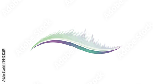 a colorful abstract wave design element.