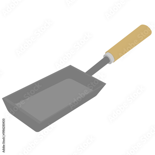 卵焼き用のフライパンのイラスト