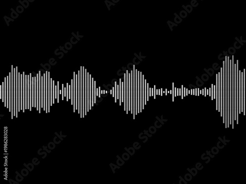 Audio Waveform Equalizer Bar Music Frequency Design