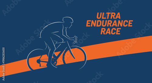 Ultra Endurance Cycling Competition: Dynamic Graphic Depicting Intense Race Experience