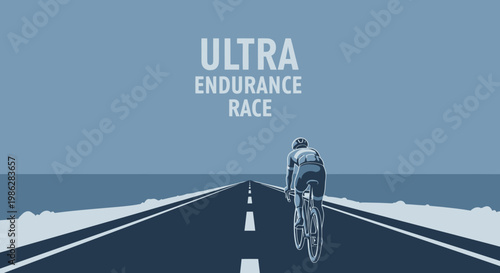 Ultra Endurance Cycling Race Journey On Open Road