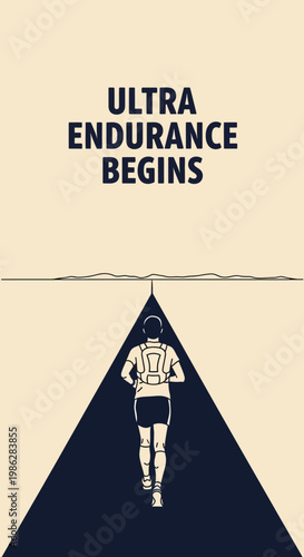 Ultra Endurance Runner Embarks On A Challenging Journey Towards The Horizon