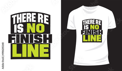 Creative Fitness Apparel T Shirt Design with Bold Motivational Typography Layout