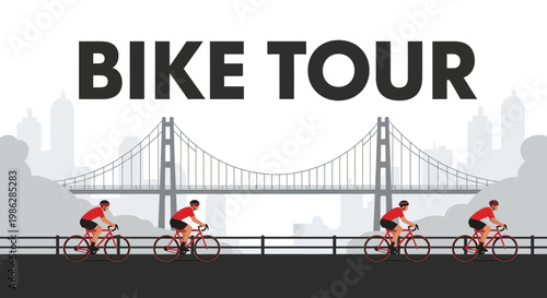 Urban Bicycle Expedition Across Iconic Suspension Bridge