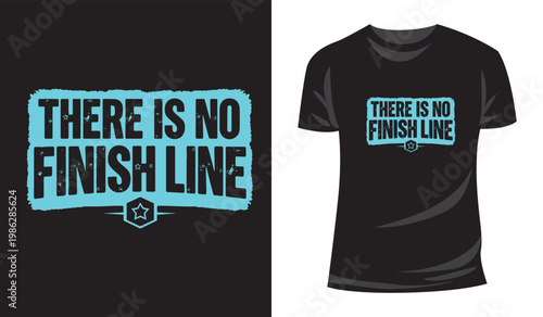 Athletic Lifestyle Quote T Shirt Design with Infinite Journey Typography Artwork