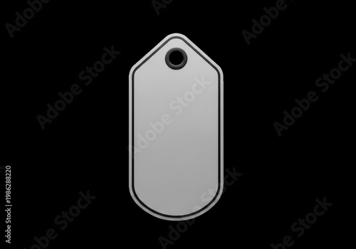 A yellow tag with a hole at the top isolated on transparent background
