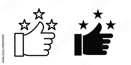 Appreciation icon symbol collection, Stroke and flat icons