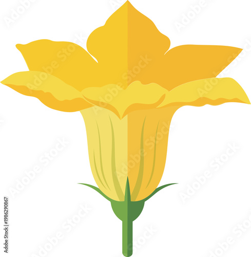 Yellow Flower with Green Stem floral nature plant