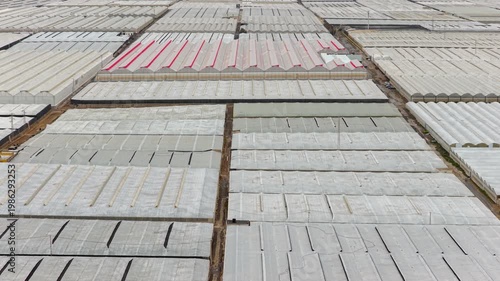 Greenhouses (Sea of Plastic) in Almeria / El Ejido (Spain). Aerial view of agriculture under plastic