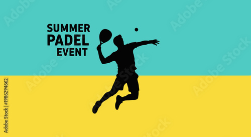 Vibrant Summer Padel Tournament Celebration Graphic